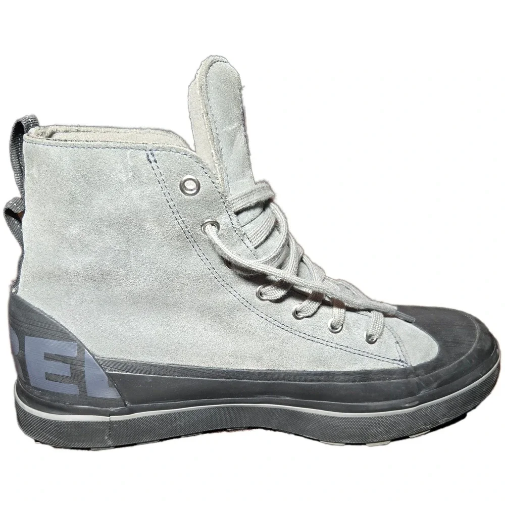 SOREL Men's Cheyanne Metro II Sneak Waterproof‎ Boots Black Grey Suede Mens 11.5